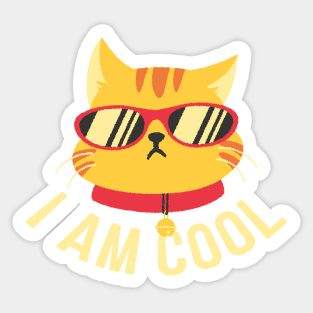 I AM COOL CAT Sticker